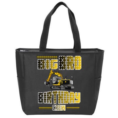 Big Bro Brother Birthday Crew Party Excavator Zip Tote Bag