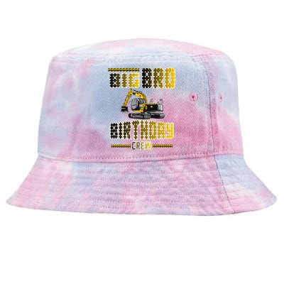 Big Bro Brother Birthday Crew Party Excavator Tie-Dyed Bucket Hat