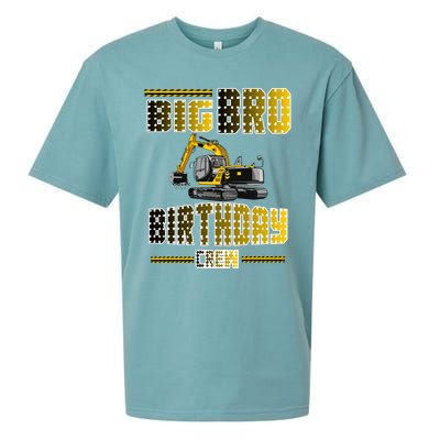 Big Bro Brother Birthday Crew Party Excavator Sueded Cloud Jersey T-Shirt