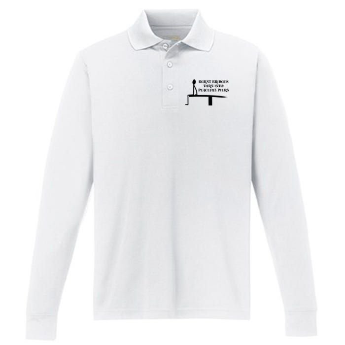 Burnt Bridges Performance Long Sleeve Polo