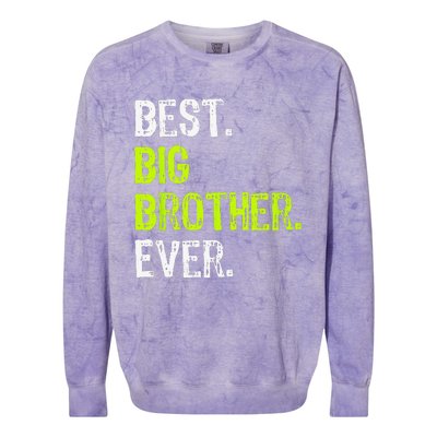 Best Big Brother Ever Teenager Older Sibling Colorblast Crewneck Sweatshirt