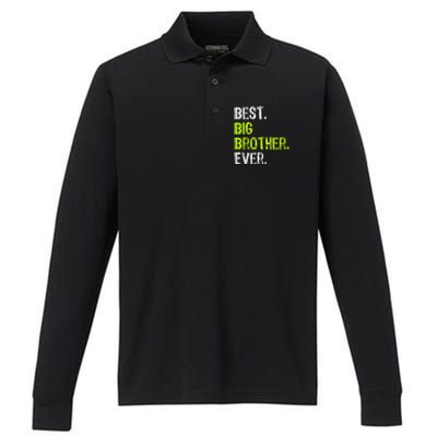 Best Big Brother Ever Teenager Older Sibling Performance Long Sleeve Polo