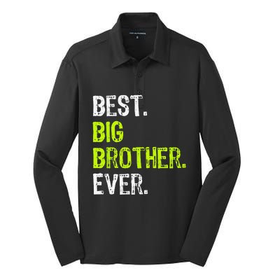 Best Big Brother Ever Teenager Older Sibling Silk Touch Performance Long Sleeve Polo