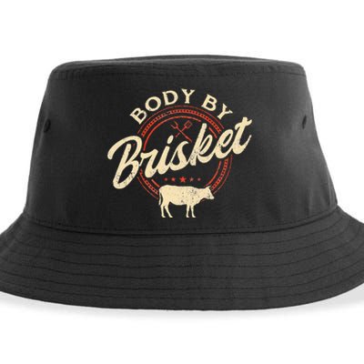 Body By Brisket Pitmaster BBQ Lover Smoker Grilling Sustainable Bucket Hat