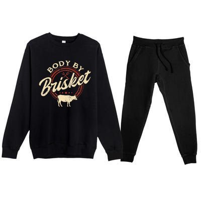 Body By Brisket Pitmaster BBQ Lover Smoker Grilling Premium Crewneck Sweatsuit Set