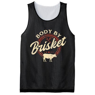 Body By Brisket Pitmaster BBQ Lover Smoker Grilling Mesh Reversible Basketball Jersey Tank