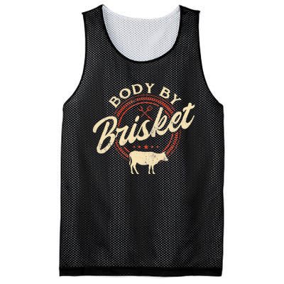 Body By Brisket Pitmaster BBQ Lover Smoker Grilling Mesh Reversible Basketball Jersey Tank