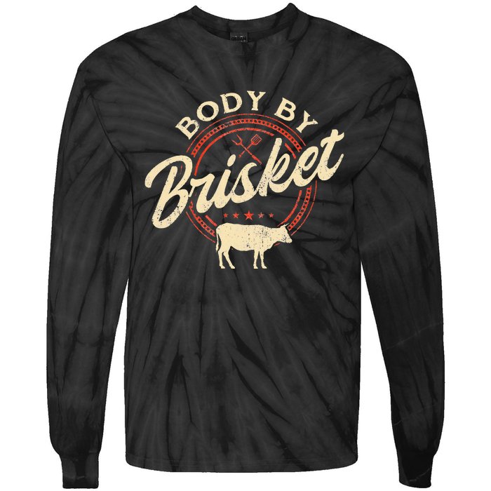 Body By Brisket Pitmaster BBQ Lover Smoker Grilling Tie-Dye Long Sleeve Shirt