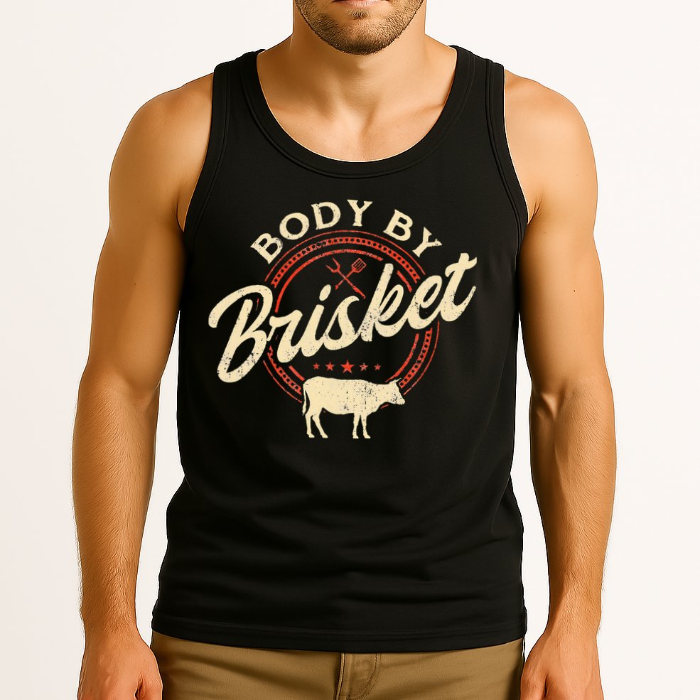 Body By Brisket Pitmaster BBQ Lover Smoker Grilling Tank Top