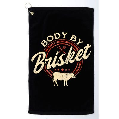 Body By Brisket Pitmaster BBQ Lover Smoker Grilling Golf Towel
