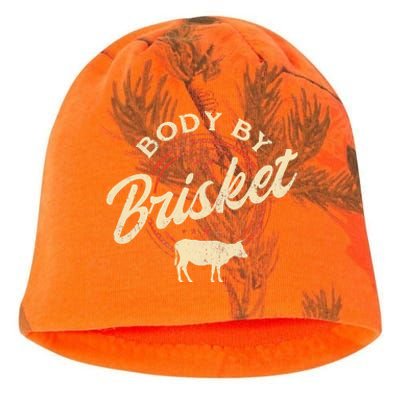 Body By Brisket Pitmaster BBQ Lover Smoker Grilling Kati - Camo Knit Beanie