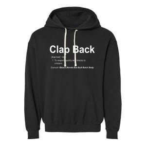 Bleach Blonde Bad Built Butch Body Clap Back Funny Political Garment-Dyed Fleece Hoodie