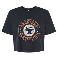 Blacksmith Backyard Blacksmith Forging Gift Bella+Canvas Jersey Crop Tee