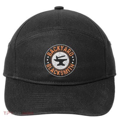 Blacksmith Backyard Blacksmith Forging Gift 7-Panel Snapback Hat