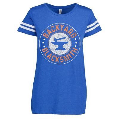 Blacksmith Backyard Blacksmith Forging Gift Enza Ladies Jersey Football T-Shirt