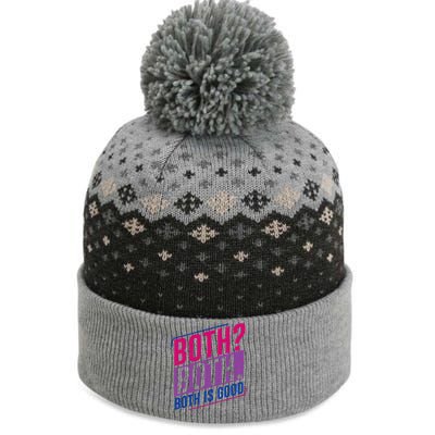 Both Both Bi Pride Bisexual Bisexuality Flag The Baniff Cuffed Pom Beanie