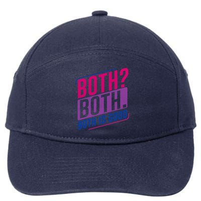 Both Both Bi Pride Bisexual Bisexuality Flag 7-Panel Snapback Hat