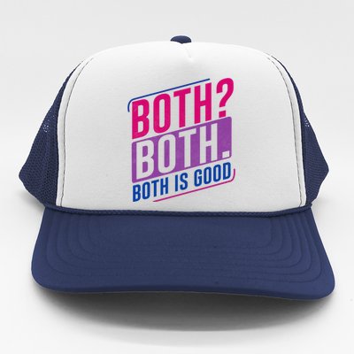 Both Both Bi Pride Bisexual Bisexuality Flag Trucker Hat