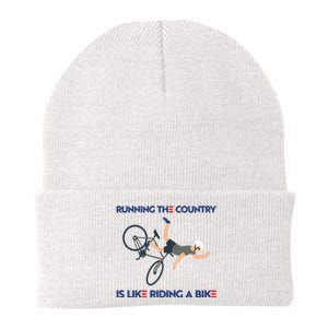 Biden Bike Bicycle Running The Country Is Like Riding A Bike Knit Cap Winter Beanie