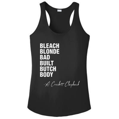 Bleach Blonde Bad Built Butch Body Ladies PosiCharge Competitor Racerback Tank