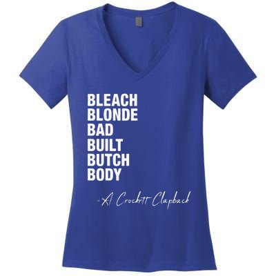 Bleach Blonde Bad Built Butch Body Women's V-Neck T-Shirt