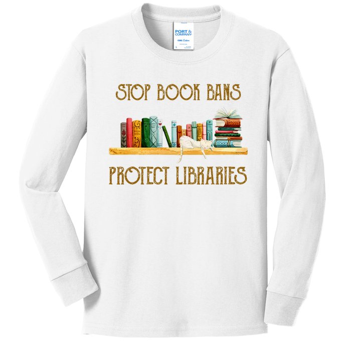 Ban Book Bans, Stop Challenged Books, Read Banned Books Tees Kids Long Sleeve Shirt