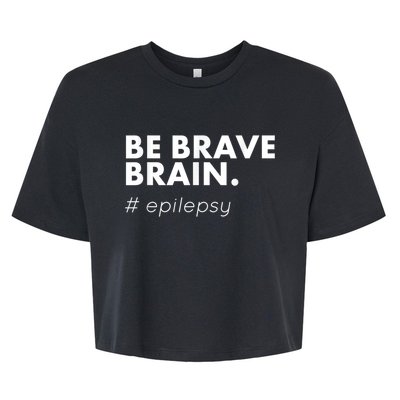 Be Brave Brain Epilepsy Awareness Bella+Canvas Jersey Crop Tee