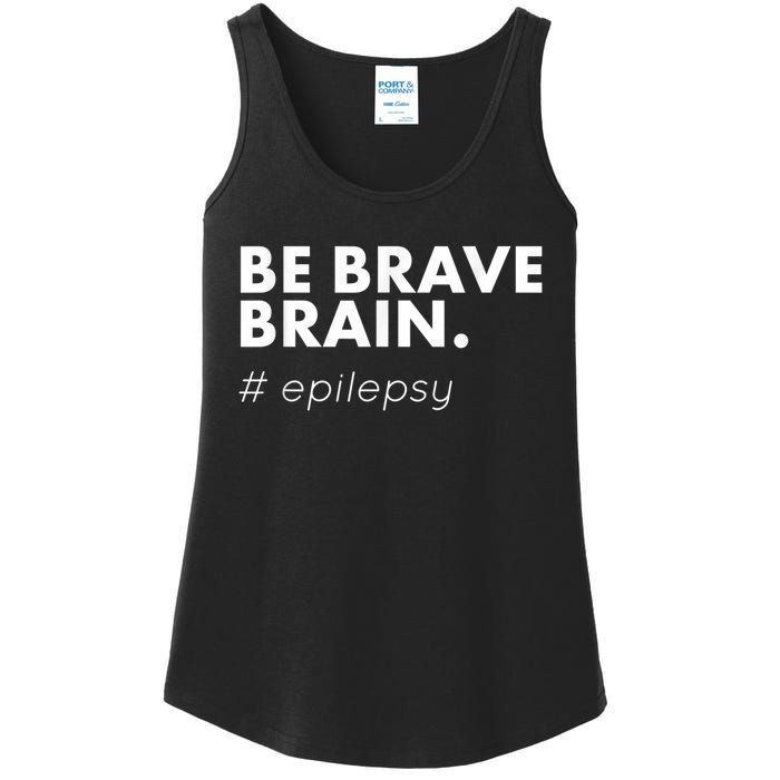 Be Brave Brain Epilepsy Awareness Ladies Essential Tank