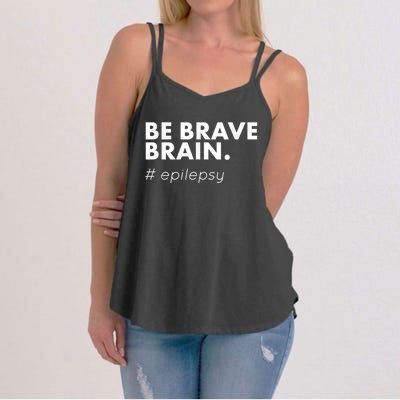 Be Brave Brain Epilepsy Awareness Women's Strappy Tank