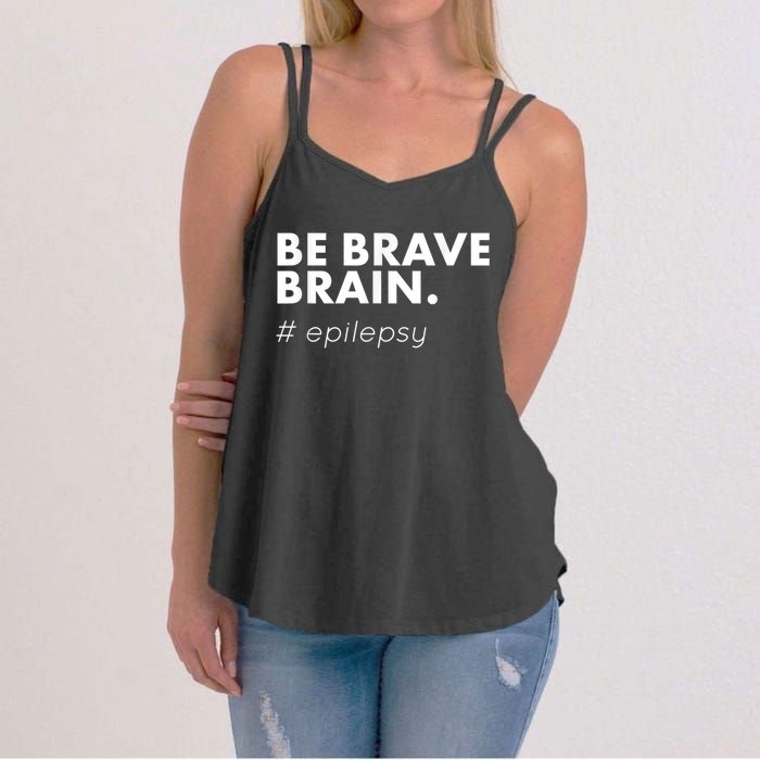 Be Brave Brain Epilepsy Awareness Women's Strappy Tank