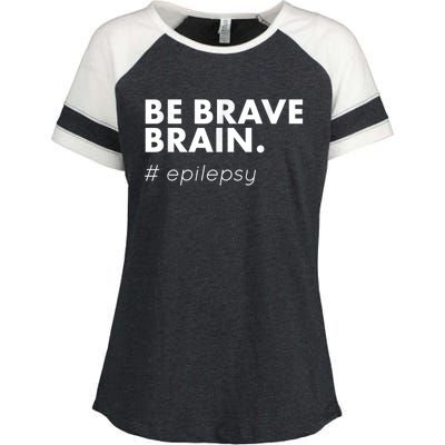 Be Brave Brain Epilepsy Awareness Enza Ladies Jersey Colorblock Tee