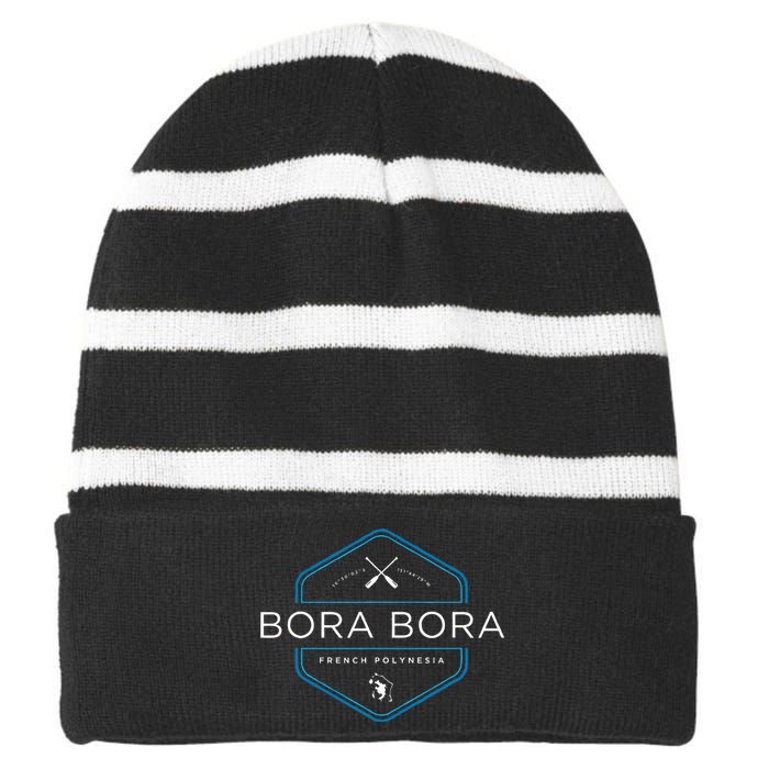 Bora Bora Striped Beanie with Solid Band