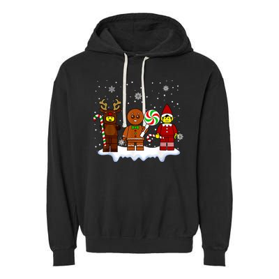 Block Brick Building Figure Christmas Master Builder Garment-Dyed Fleece Hoodie