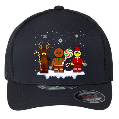 Block Brick Building Figure Christmas Master Builder Flexfit Unipanel Trucker Cap