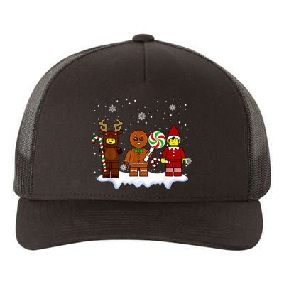 Block Brick Building Figure Christmas Master Builder Yupoong Adult 5-Panel Trucker Hat