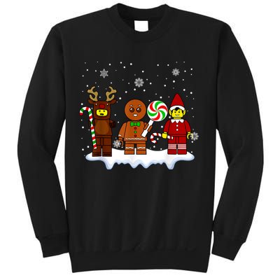Block Brick Building Figure Christmas Master Builder Sweatshirt