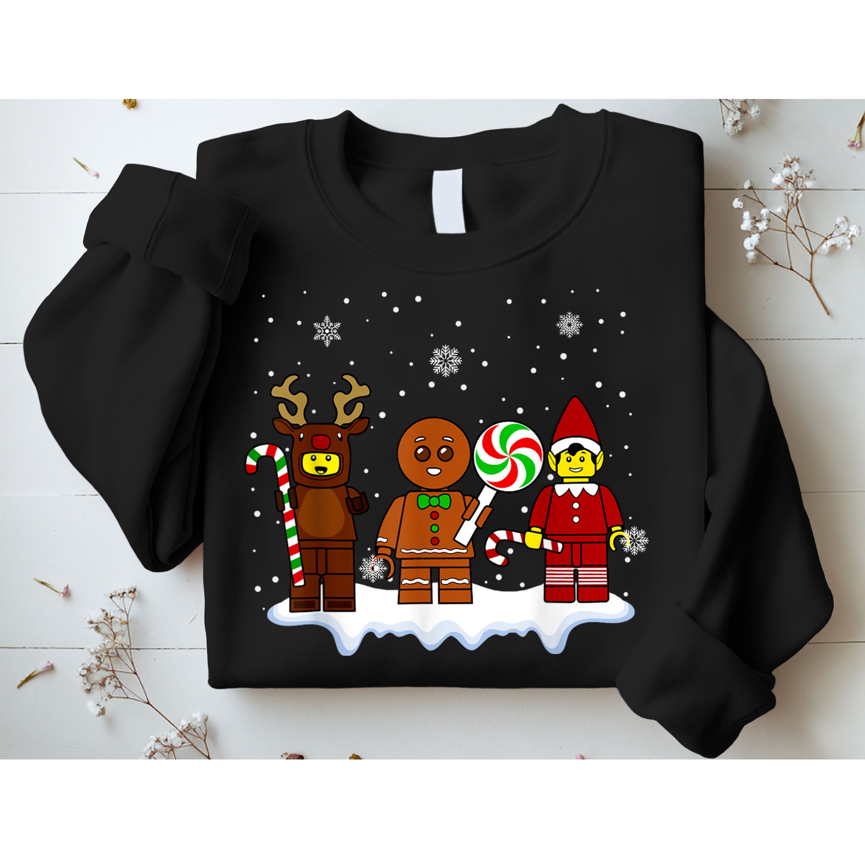 Block Brick Building Figure Christmas Master Builder Sweatshirt