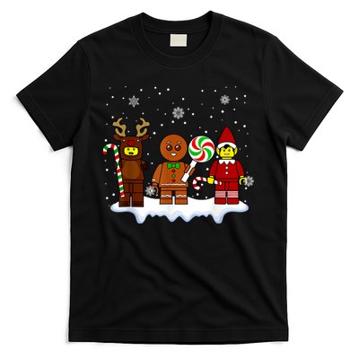 Block Brick Building Figure Christmas Master Builder T-Shirt