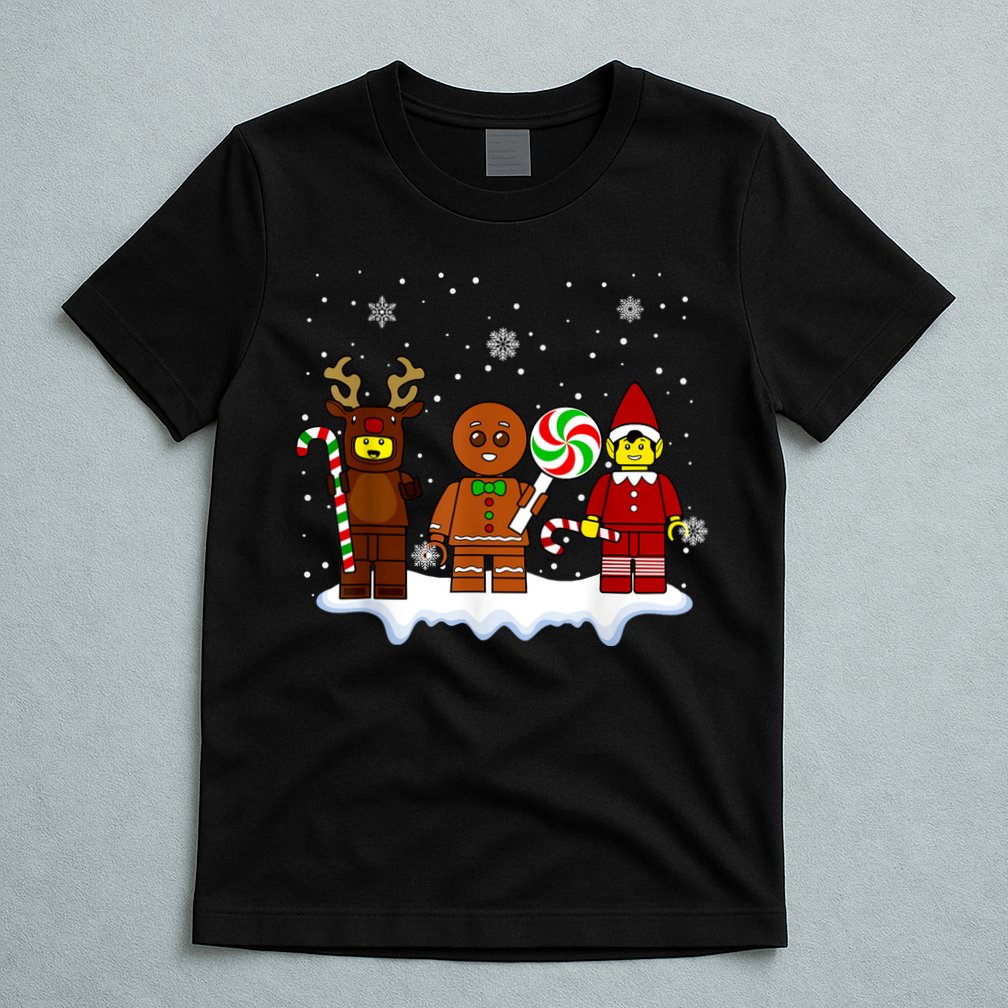 Block Brick Building Figure Christmas Master Builder T-Shirt