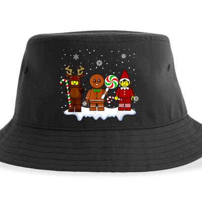 Block Brick Building Figure Christmas Master Builder Sustainable Bucket Hat