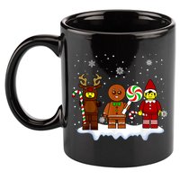 Block Brick Building Figure Christmas Master Builder 11oz C Handle Ceramic Mug