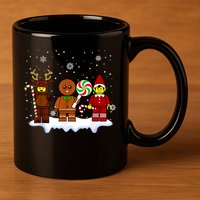 Block Brick Building Figure Christmas Master Builder 11oz C Handle Ceramic Mug