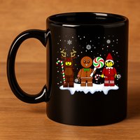 Block Brick Building Figure Christmas Master Builder 11oz C Handle Ceramic Mug