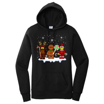 Block Brick Building Figure Christmas Master Builder Women's Pullover Hoodie