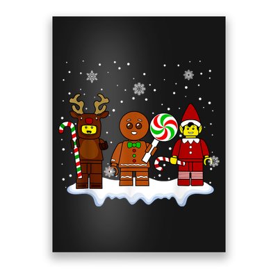 Block Brick Building Figure Christmas Master Builder Poster