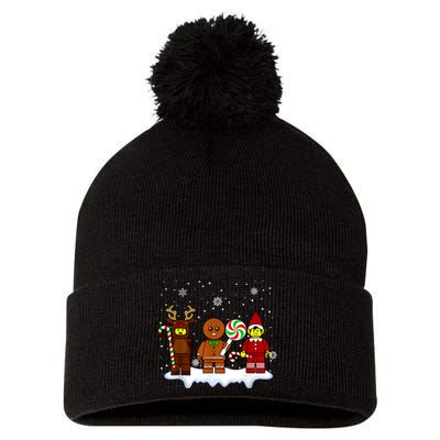 Block Brick Building Figure Christmas Master Builder Pom Pom 12in Knit Beanie