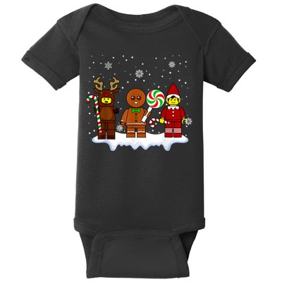 Block Brick Building Figure Christmas Master Builder Baby Bodysuit