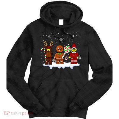 Block Brick Building Figure Christmas Master Builder Tie Dye Hoodie