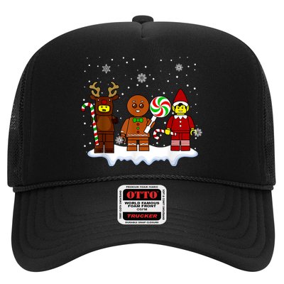 Block Brick Building Figure Christmas Master Builder Trucker Hat