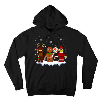Block Brick Building Figure Christmas Master Builder Tall Hoodie